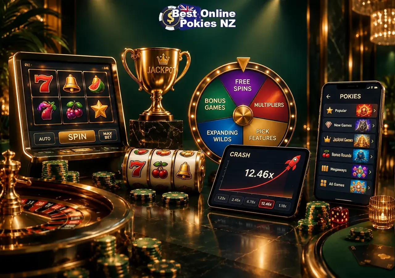 Slot varieties featuring different winning mechanics